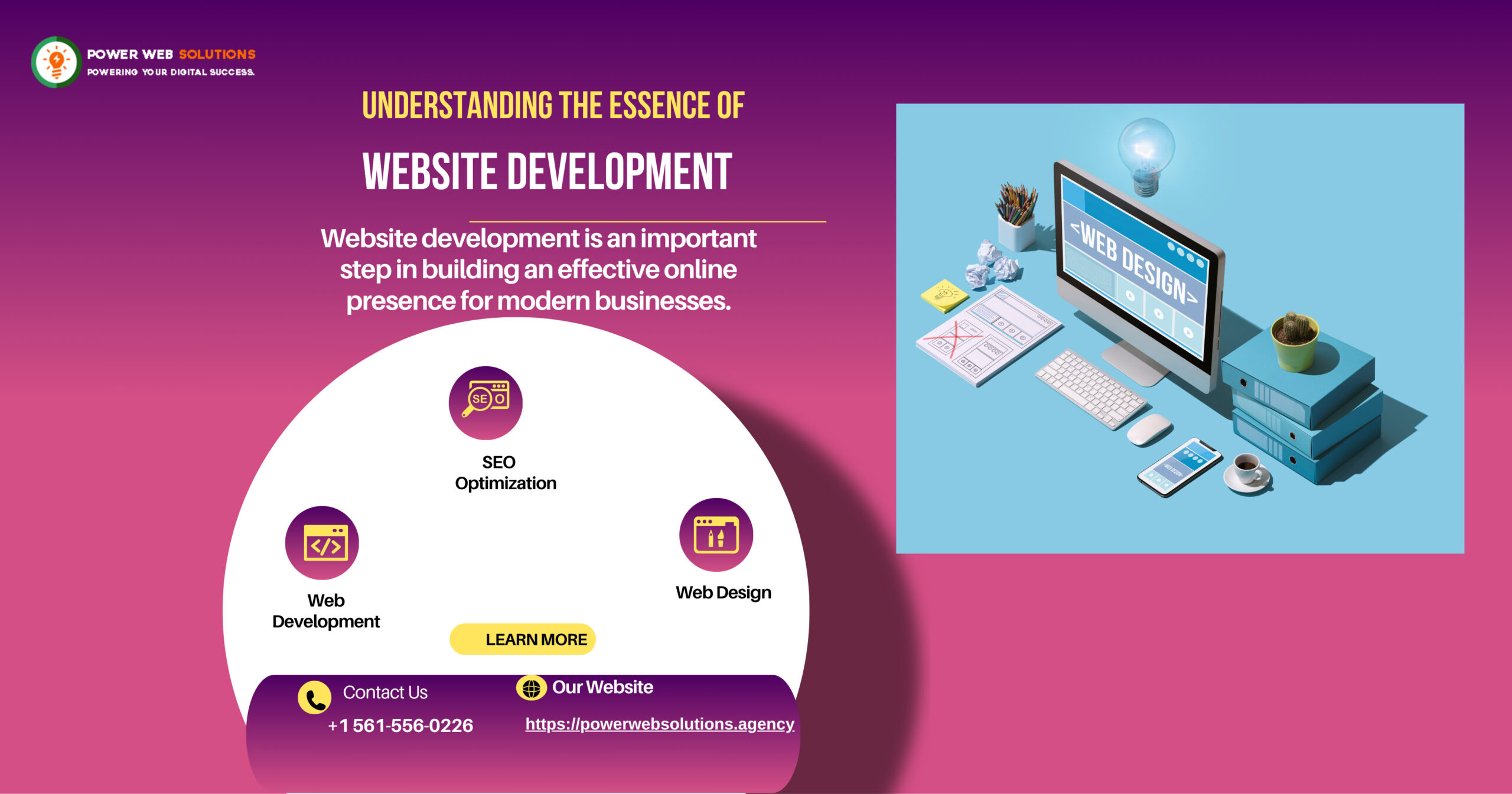 User interacting with a clean, intuitive website interface on a laptop and smartphone, representing key elements of user-friendly web design